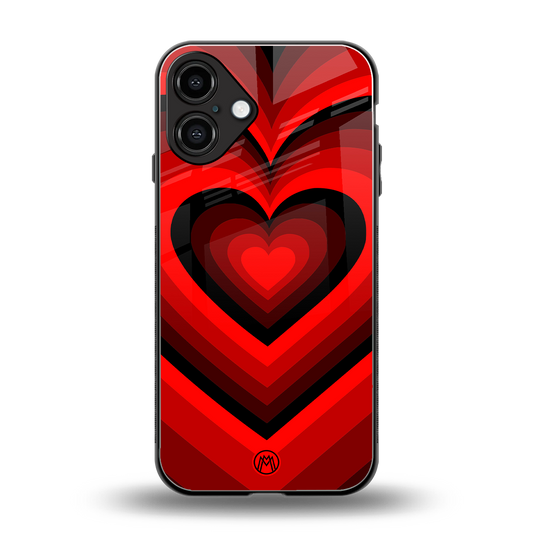 y2k red hearts wine edition back phone cover | glass case for iphone 16 plus