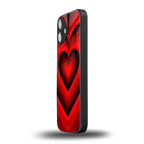 y2k red hearts wine edition back phone cover | glass case for iphone 16 plus