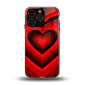 y2k red hearts wine edition back phone cover | glass case for iphone 16 pro