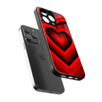 y2k red hearts wine edition back phone cover | glass case for iphone 16 pro