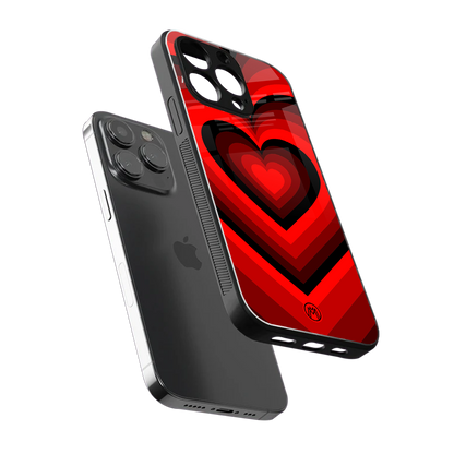 y2k red hearts wine edition back phone cover | glass case for iphone 16 pro
