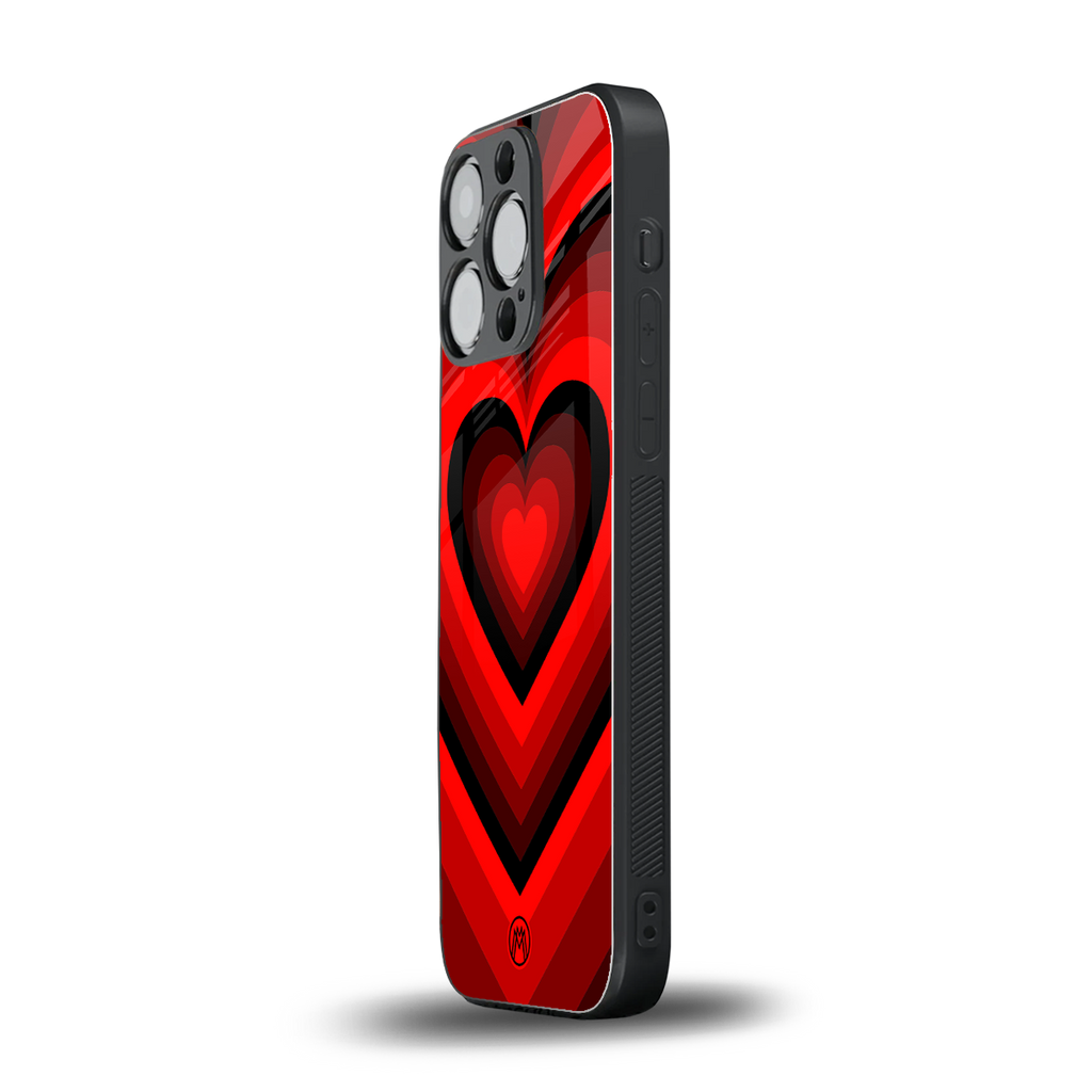 y2k red hearts wine edition back phone cover | glass case for iphone 16 pro