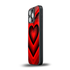 y2k red hearts wine edition back phone cover | glass case for iphone 16 pro