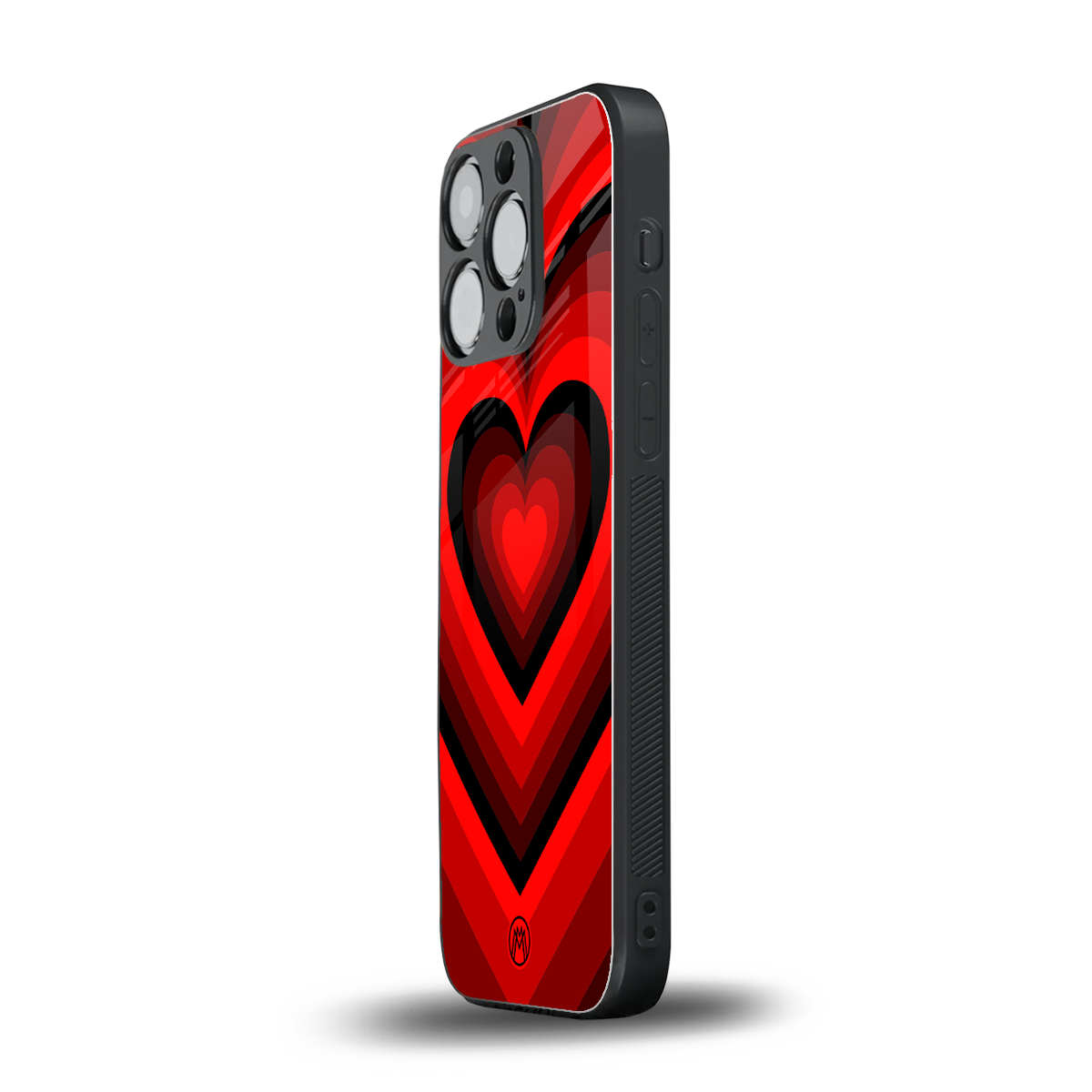 y2k red hearts wine edition back phone cover | glass case for iphone 16 pro