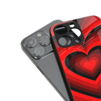y2k red hearts wine edition back phone cover | glass case for iphone 16 pro