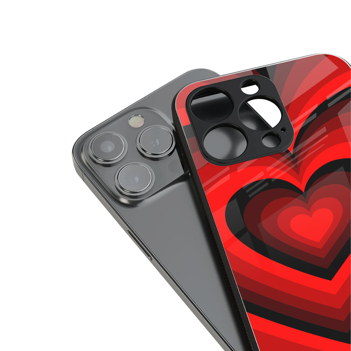 y2k red hearts wine edition back phone cover | glass case for iphone 16 pro