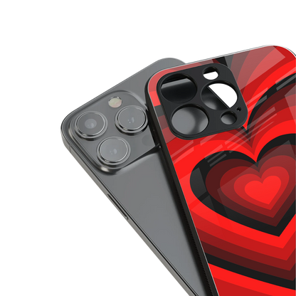 y2k red hearts wine edition back phone cover | glass case for iphone 16 pro