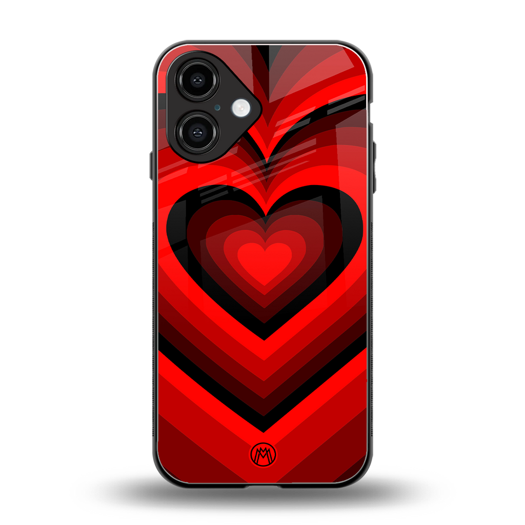 y2k red hearts wine edition back phone cover | glass case for iphone 16