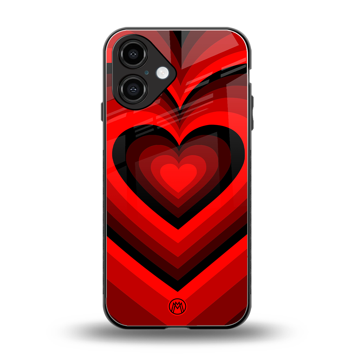 y2k red hearts wine edition back phone cover | glass case for iphone 16