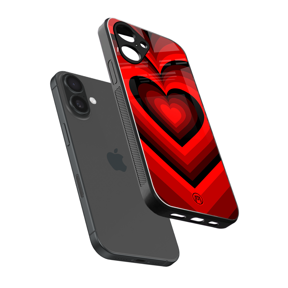 y2k red hearts wine edition back phone cover | glass case for iphone 16