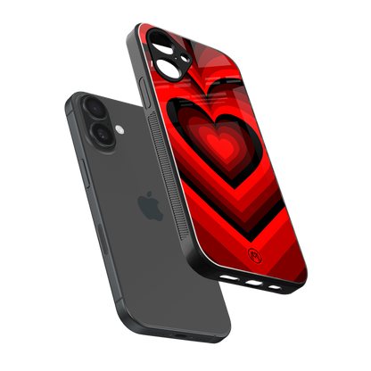 y2k red hearts wine edition back phone cover | glass case for iphone 16