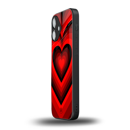 y2k red hearts wine edition back phone cover | glass case for iphone 16
