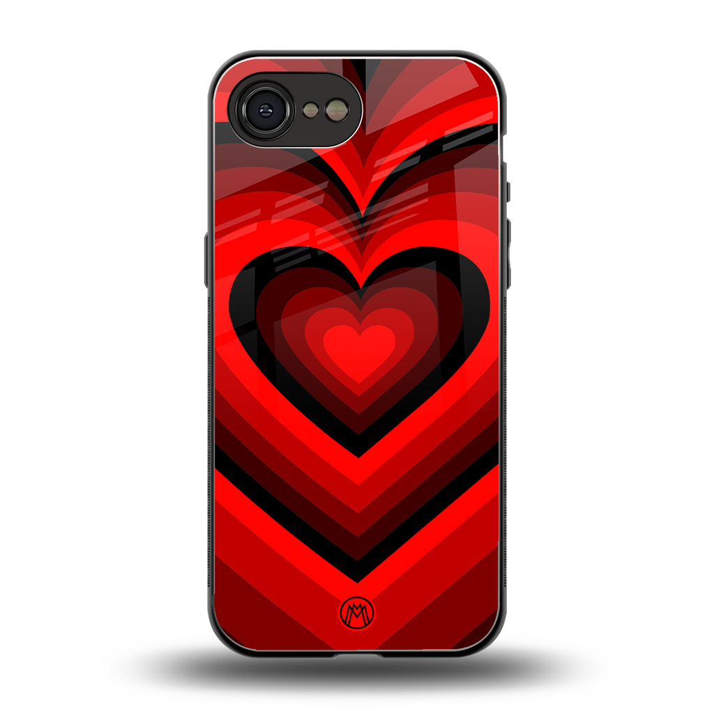 y2k red hearts wine edition back phone cover | glass case for iphone 16e