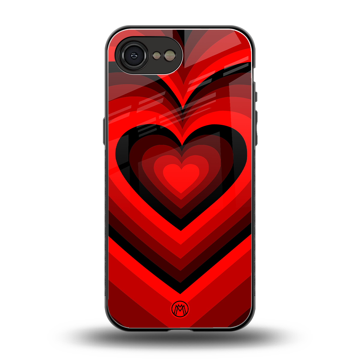 y2k red hearts wine edition back phone cover | glass case for iphone 16e