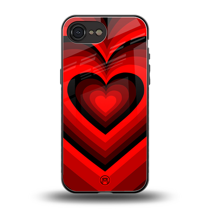 y2k red hearts wine edition back phone cover | glass case for iphone 16e