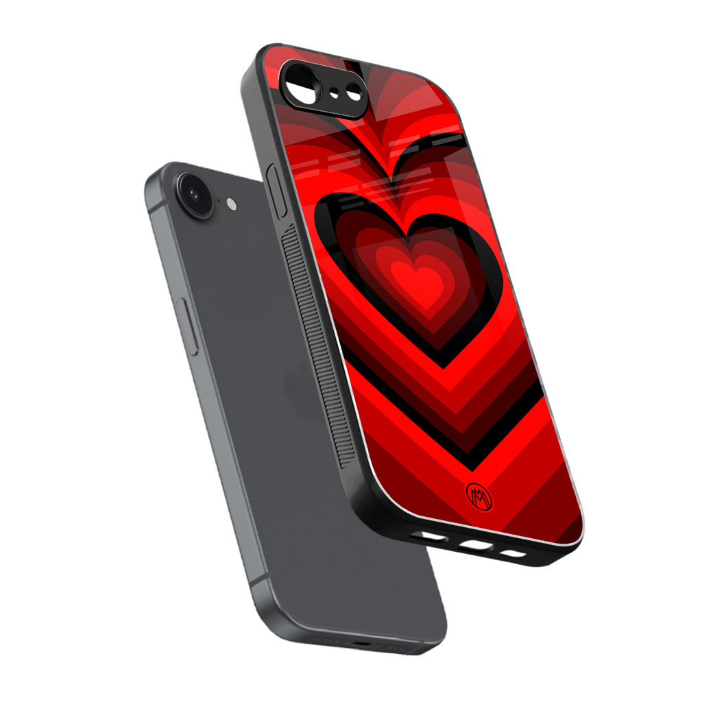 y2k red hearts wine edition back phone cover | glass case for iphone 16e
