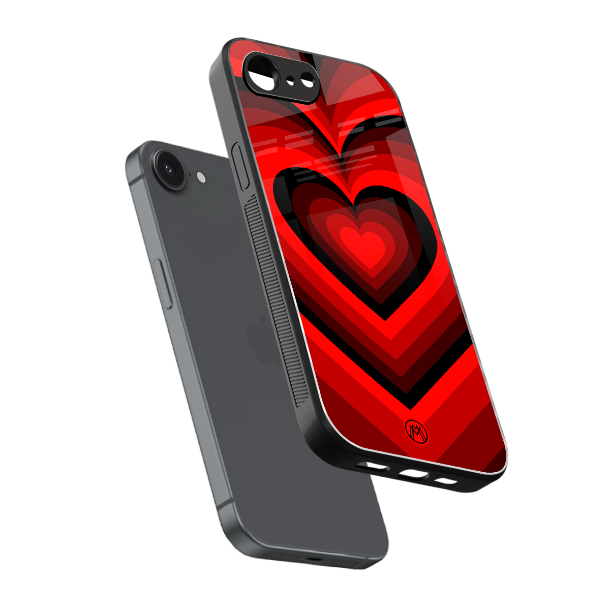y2k red hearts wine edition back phone cover | glass case for iphone 16e