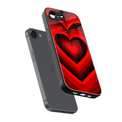 y2k red hearts wine edition back phone cover | glass case for iphone 16e