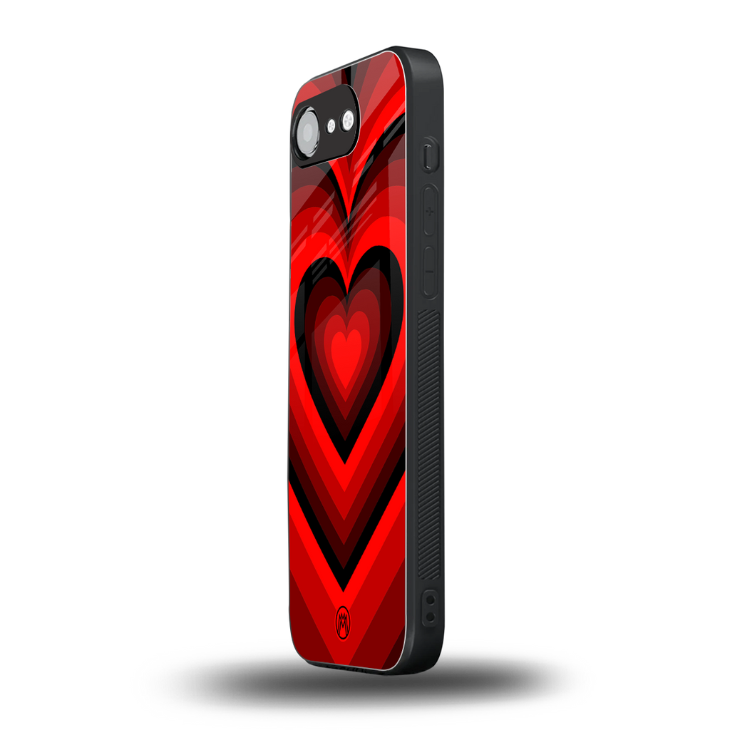 y2k red hearts wine edition back phone cover | glass case for iphone 16e
