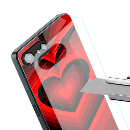y2k red hearts wine edition back phone cover | glass case for iphone 16e
