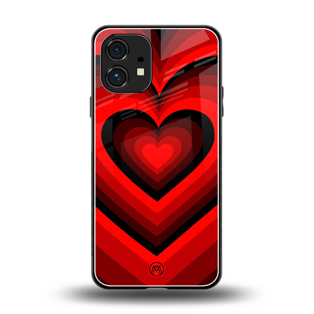 y2k red hearts wine edition back phone cover | glass case for nothing phone 1