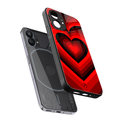 y2k red hearts wine edition back phone cover | glass case for nothing phone 1