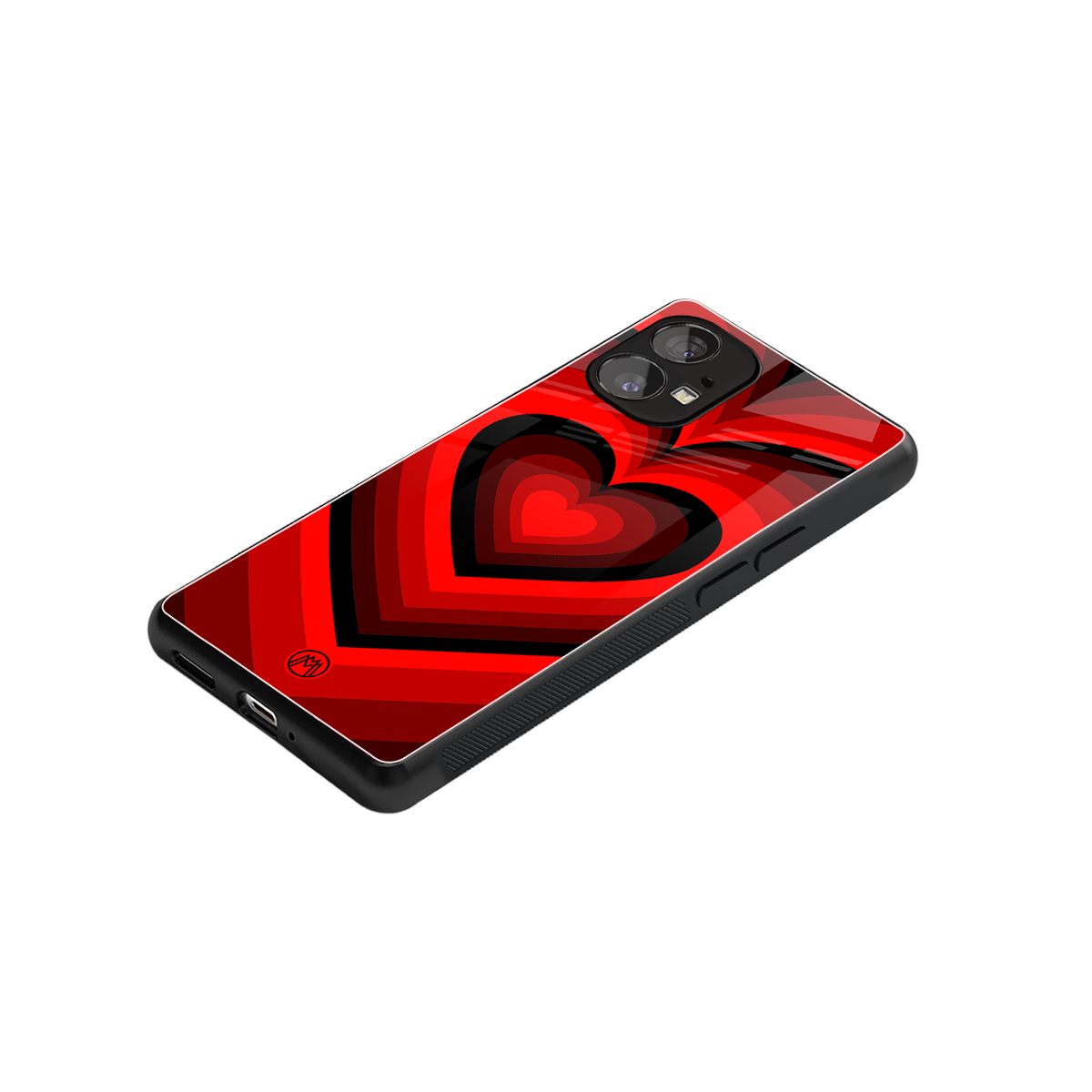 y2k red hearts wine edition back phone cover | glass case for nothing phone 1