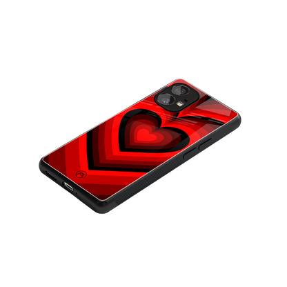 y2k red hearts wine edition back phone cover | glass case for nothing phone 1