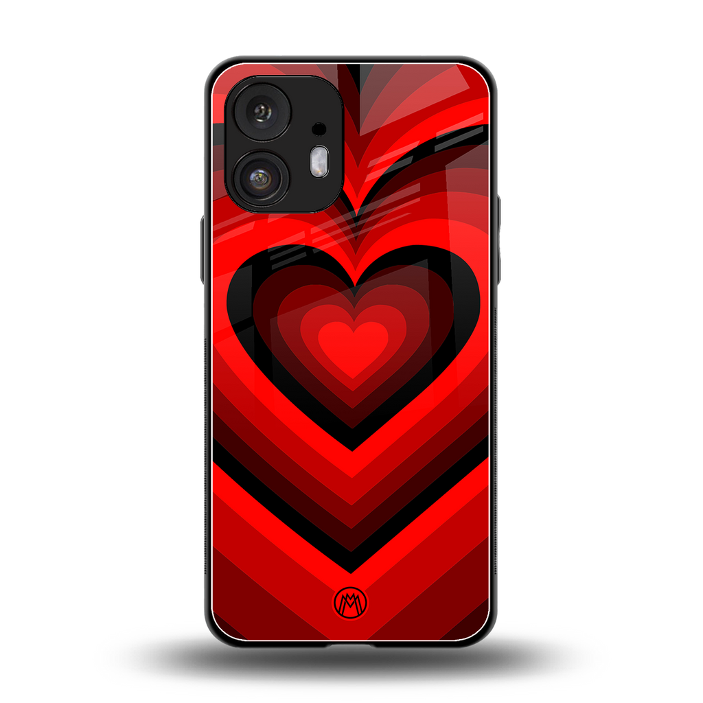 y2k red hearts wine edition back phone cover | glass case for nothing phone 2