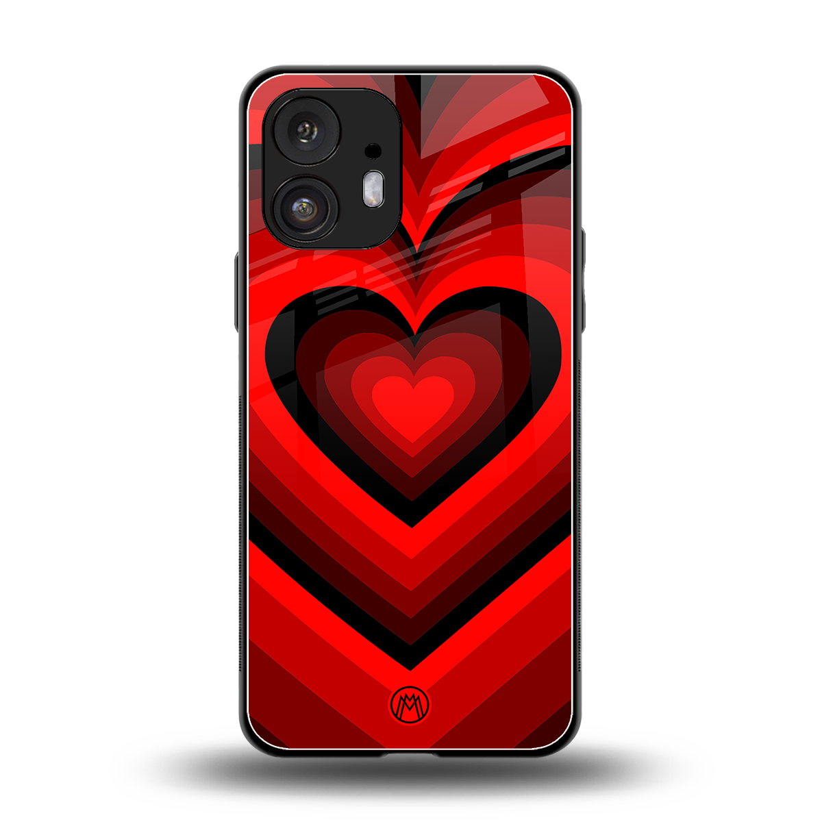 y2k red hearts wine edition back phone cover | glass case for nothing phone 2