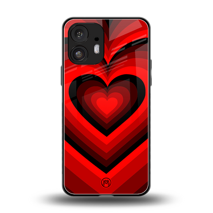 y2k red hearts wine edition back phone cover | glass case for nothing phone 2
