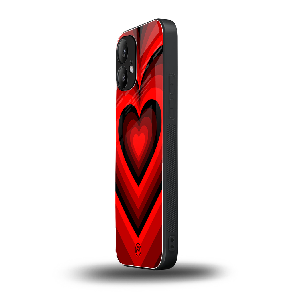 y2k red hearts wine edition back phone cover | glass case for nothing phone 2