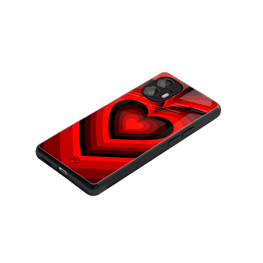 y2k red hearts wine edition back phone cover | glass case for nothing phone 2