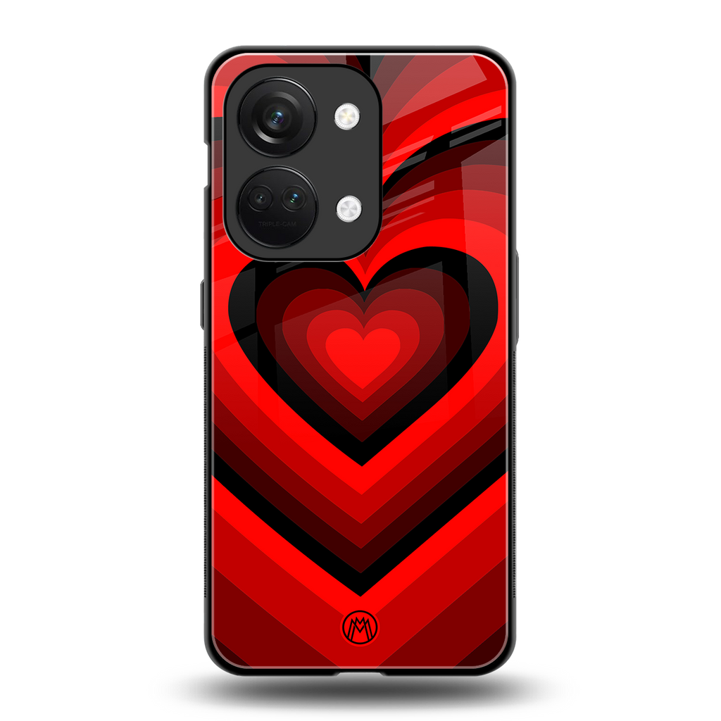 y2k red hearts wine edition back phone cover | glass case for oneplus nord 3