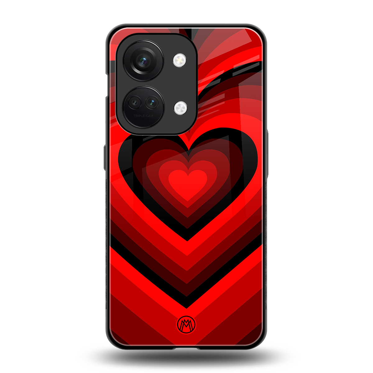 y2k red hearts wine edition back phone cover | glass case for oneplus nord 3