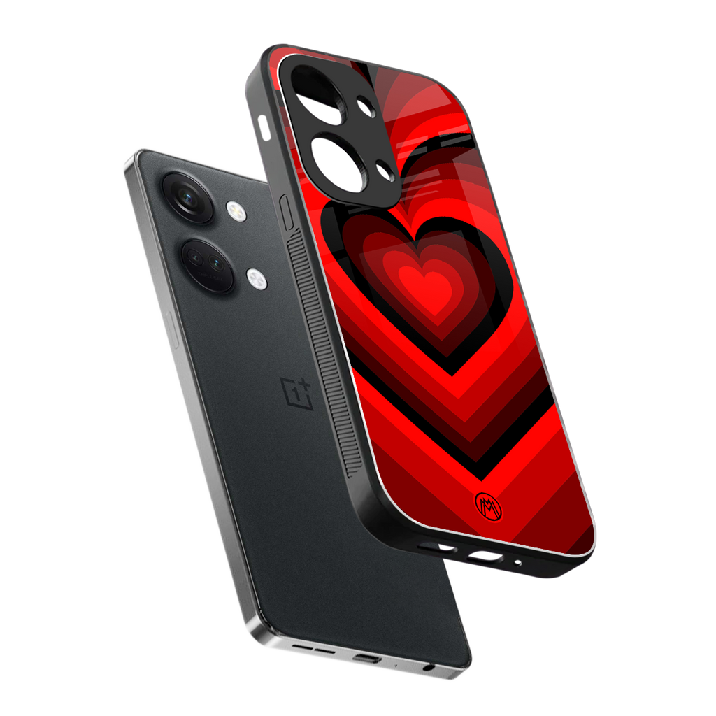 y2k red hearts wine edition back phone cover | glass case for oneplus nord 3