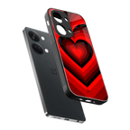 y2k red hearts wine edition back phone cover | glass case for oneplus nord 3