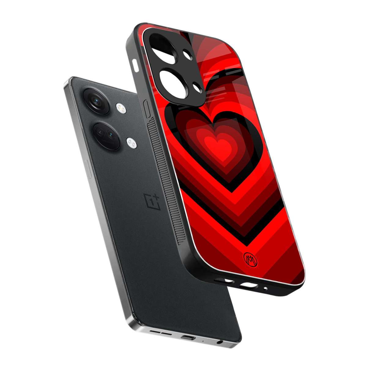 y2k red hearts wine edition back phone cover | glass case for oneplus nord 3