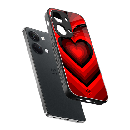 y2k red hearts wine edition back phone cover | glass case for oneplus nord 3