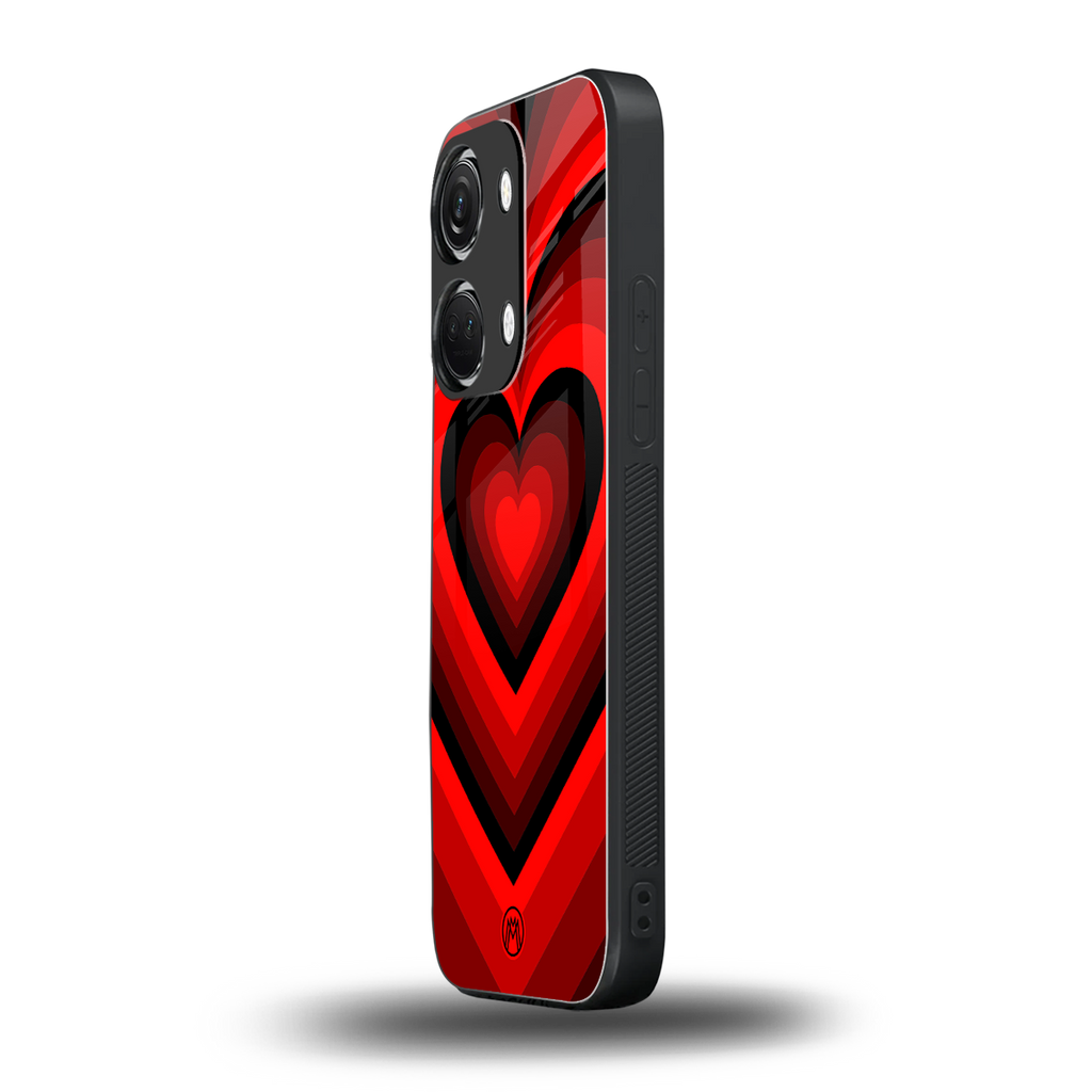 y2k red hearts wine edition back phone cover | glass case for oneplus nord 3