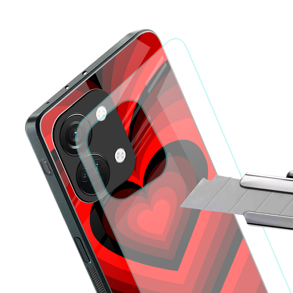 y2k red hearts wine edition back phone cover | glass case for oneplus nord 3