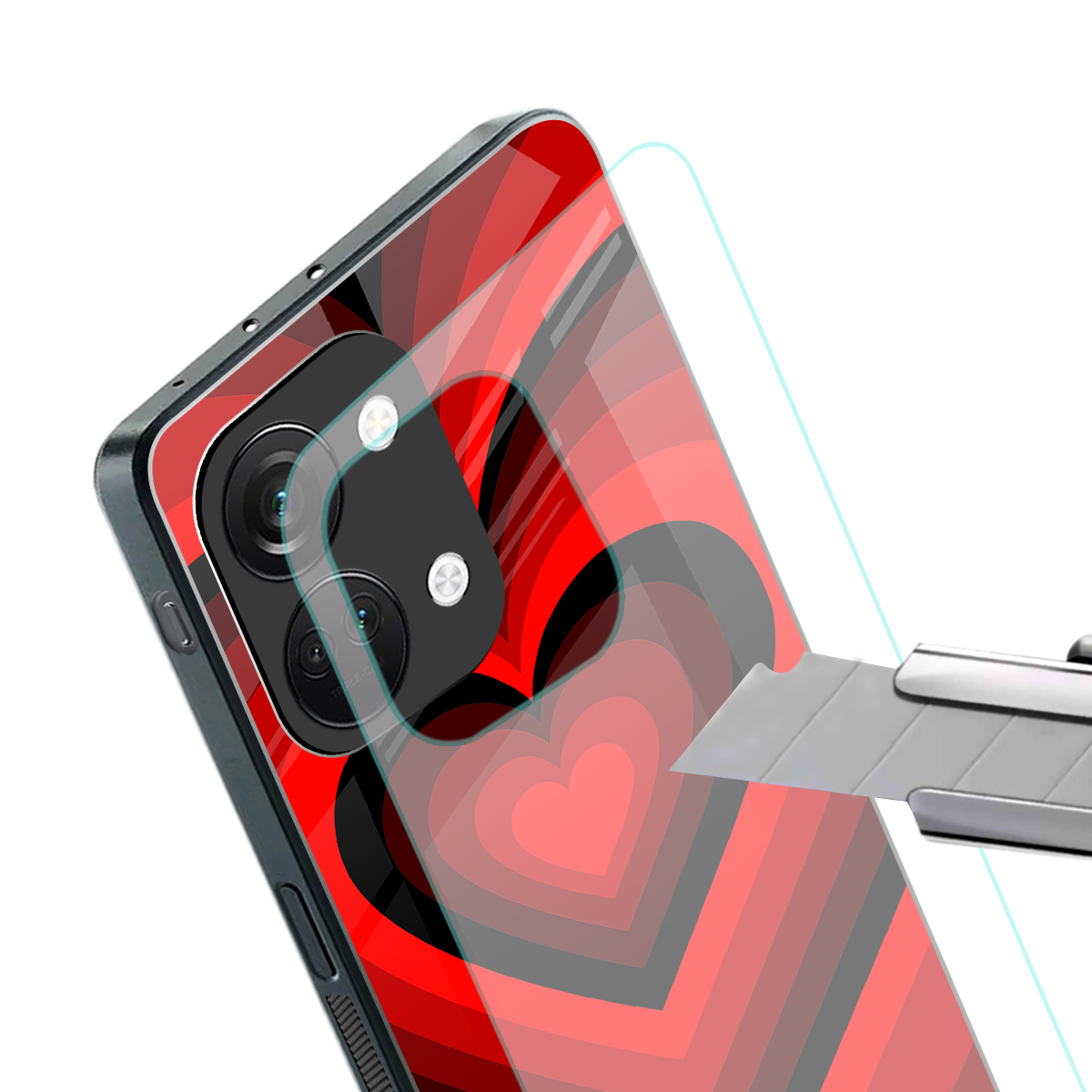 y2k red hearts wine edition back phone cover | glass case for oneplus nord 3