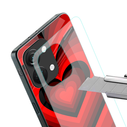 y2k red hearts wine edition back phone cover | glass case for oneplus nord 3