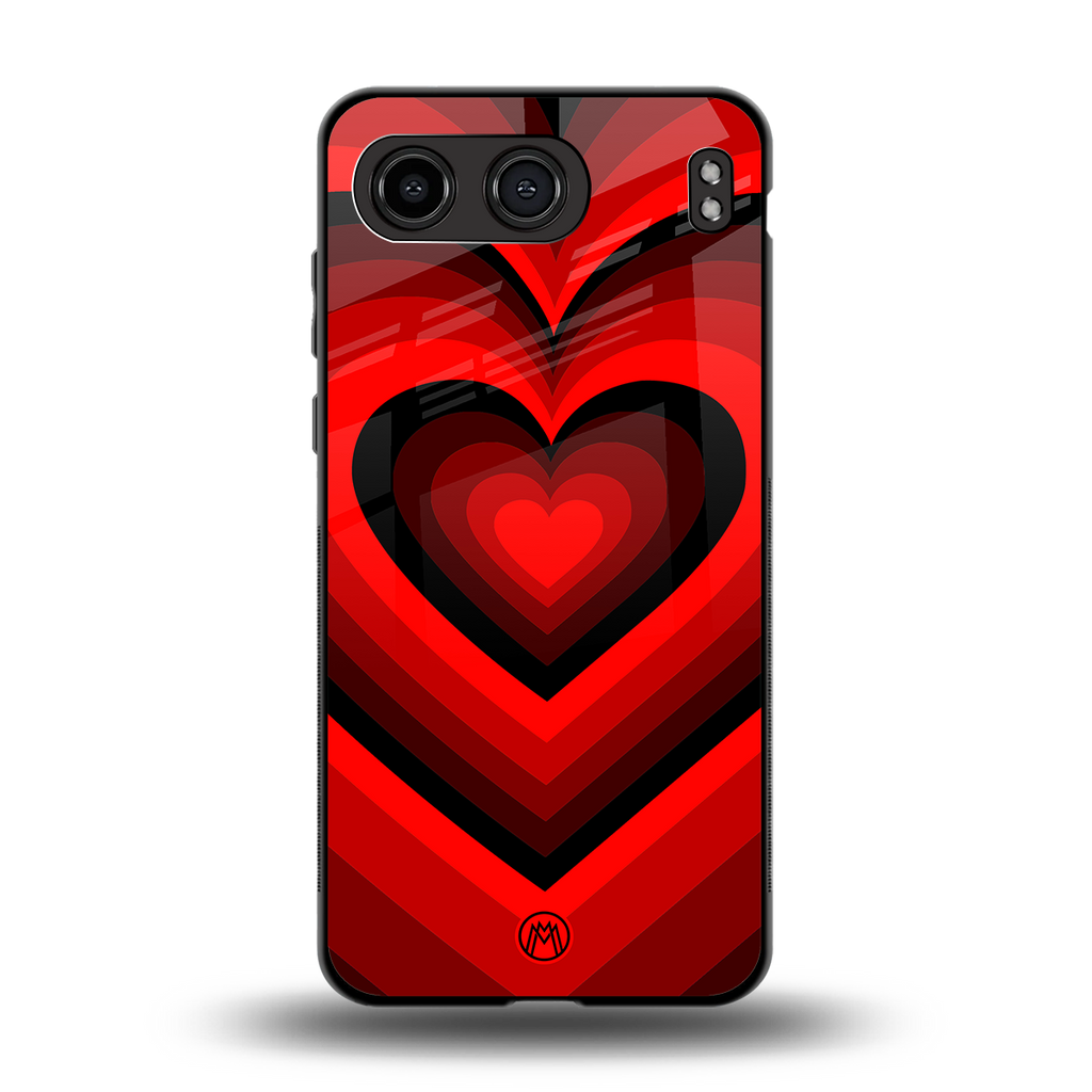 y2k red hearts wine edition back phone cover | glass case for oneplus nord 4