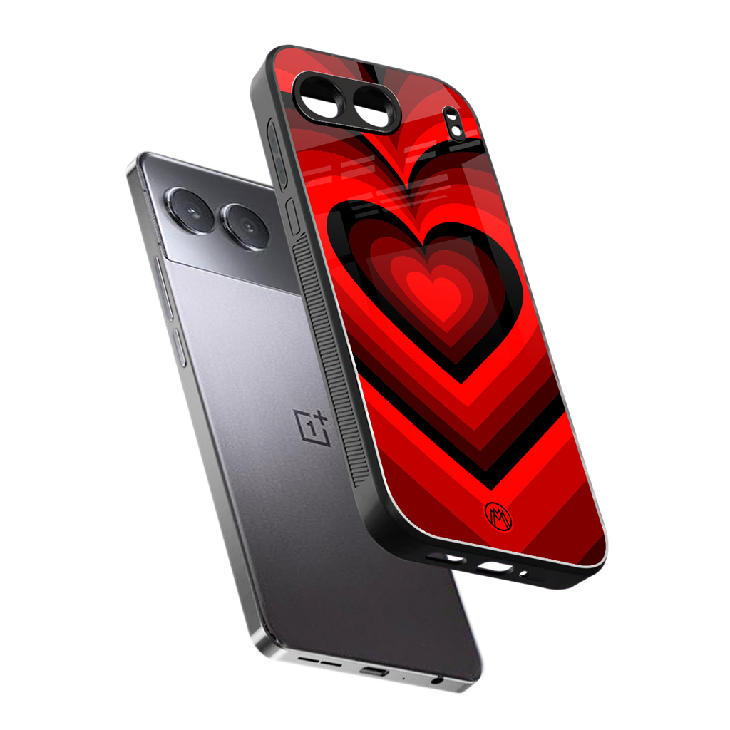 y2k red hearts wine edition back phone cover | glass case for oneplus nord 4