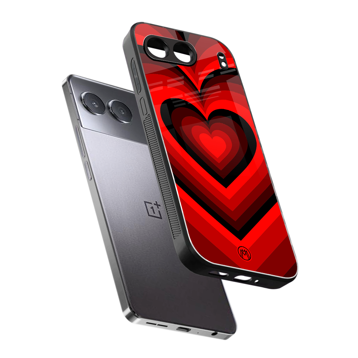 y2k red hearts wine edition back phone cover | glass case for oneplus nord 4