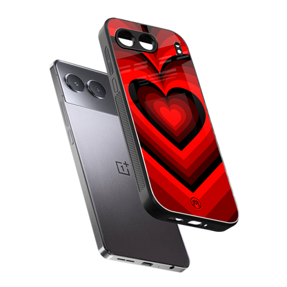 y2k red hearts wine edition back phone cover | glass case for oneplus nord 4