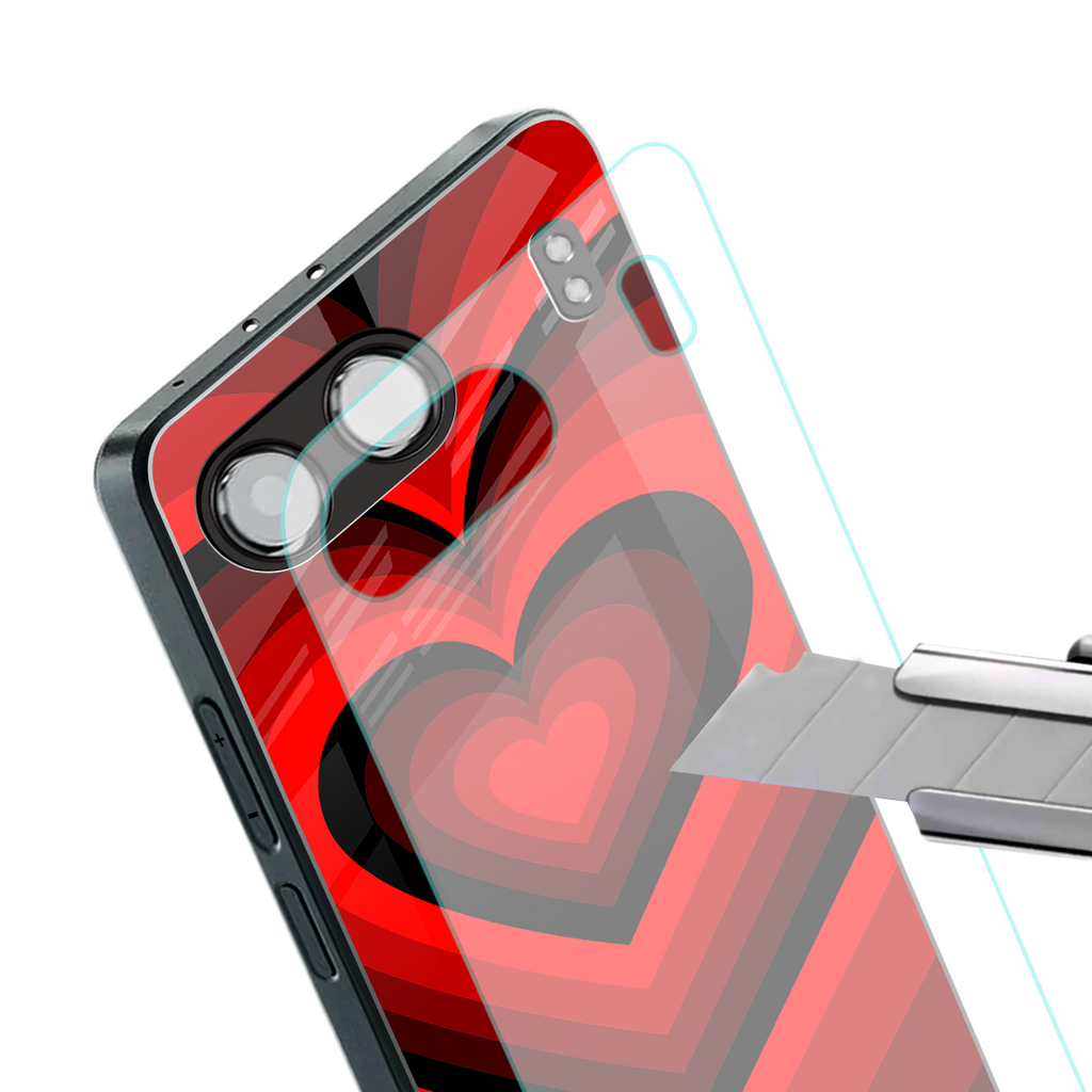 y2k red hearts wine edition back phone cover | glass case for oneplus nord 4