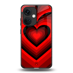 y2k red hearts wine edition back phone cover | glass case for oneplus nord ce 3