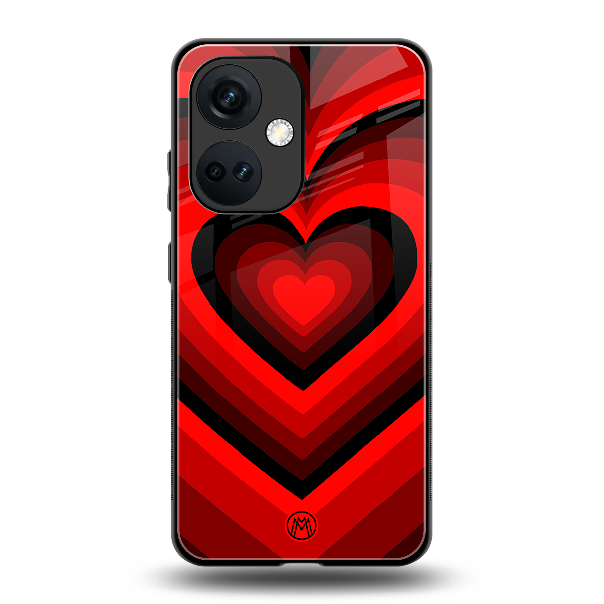 y2k red hearts wine edition back phone cover | glass case for oneplus nord ce 3